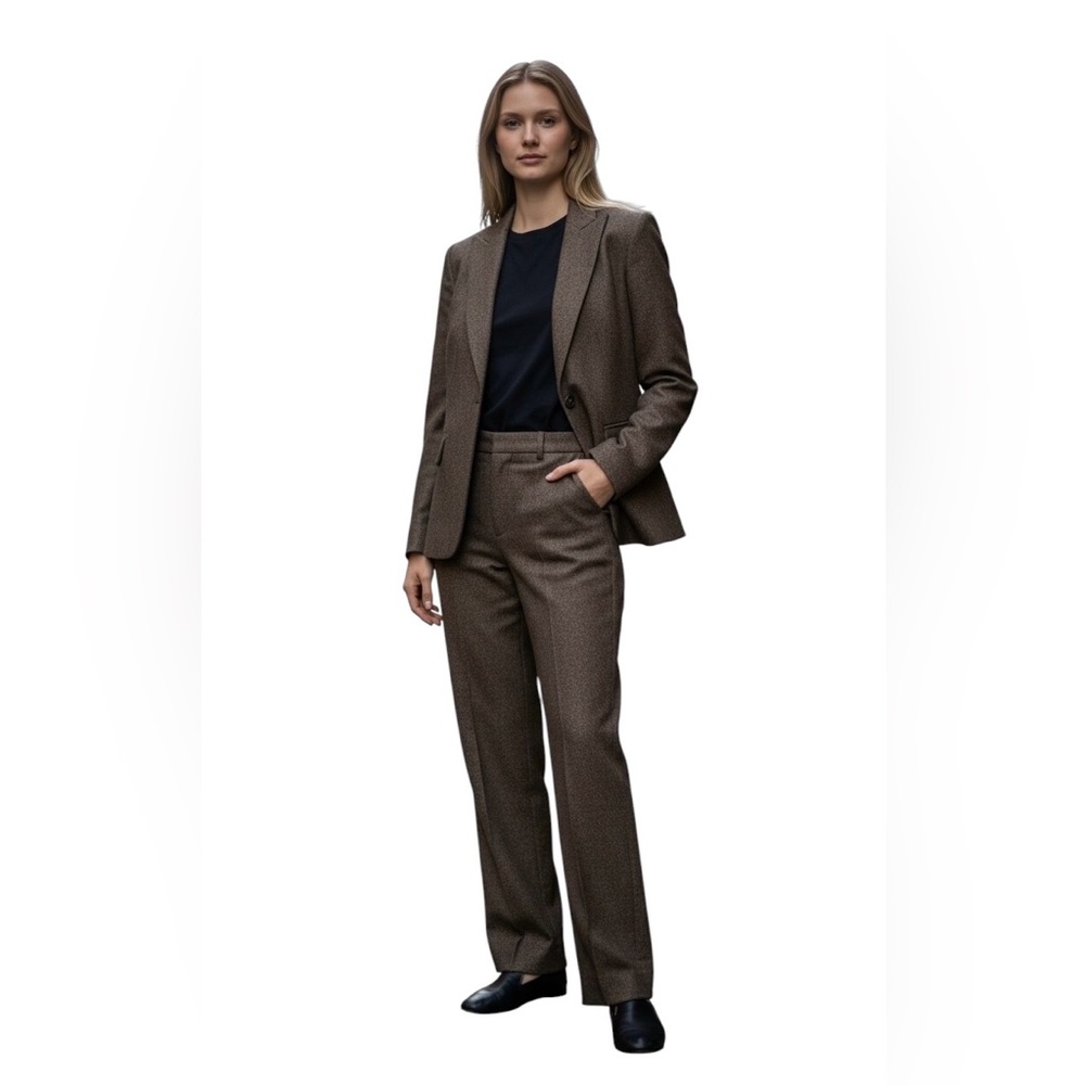 Isabel & Nina Women’s Brown Textured Blazer & Pant Suit Size 10